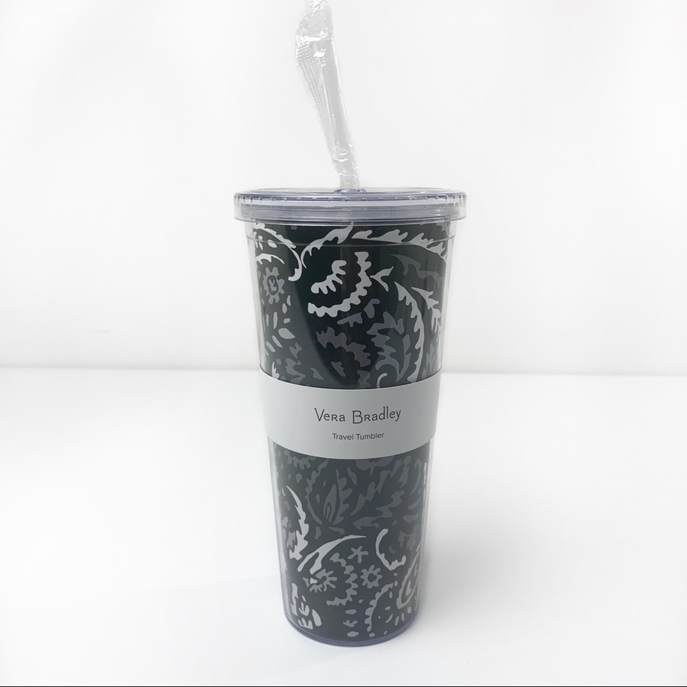 Vera Bradley Paisley Noir Travel Tumblr NWT